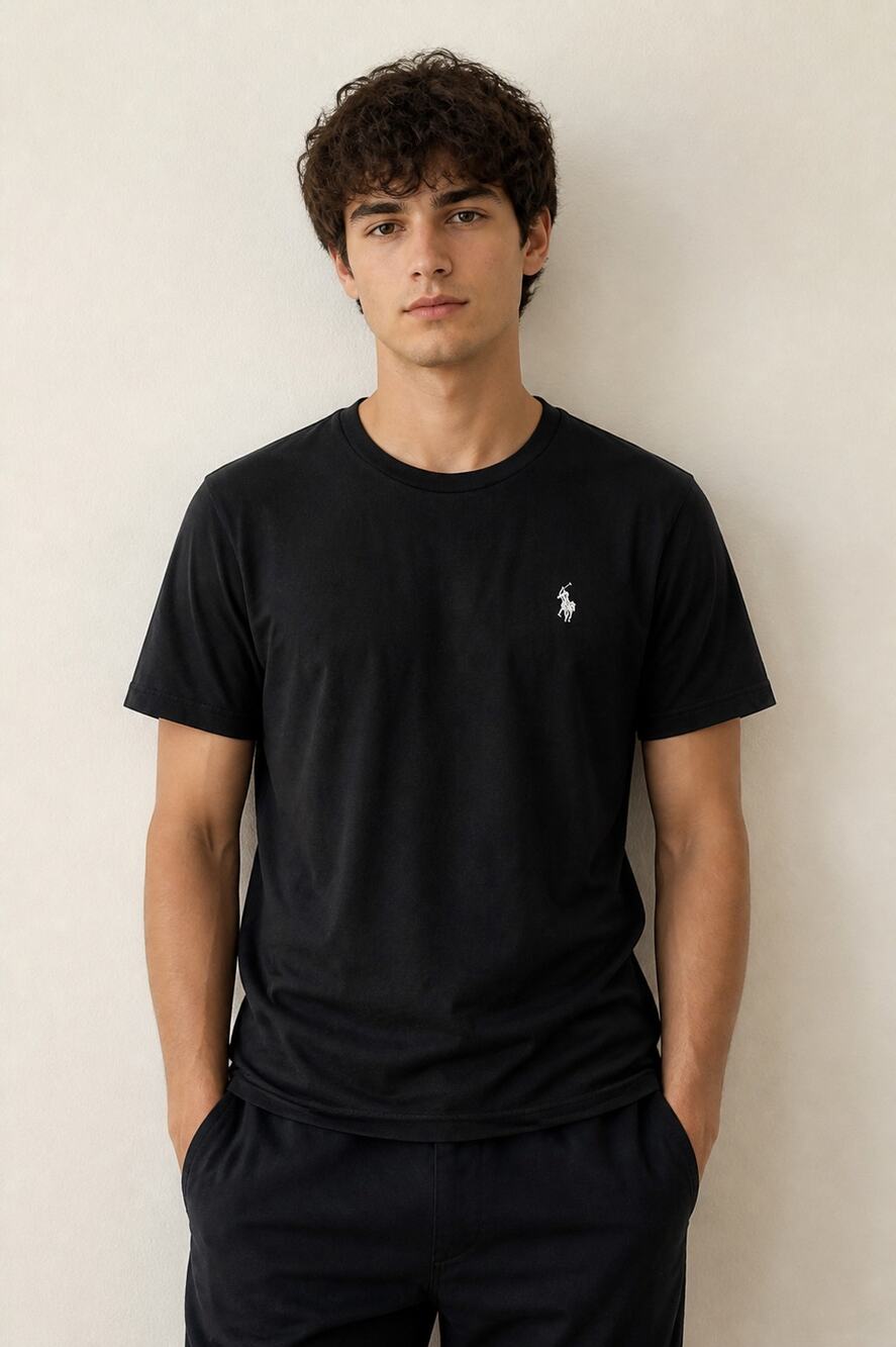 U.S. Polo Assn. Black Logo Crew Neck T-Shirt M - Picture 1 of 6